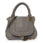 Calfskin Small Marcie Satchel Cashmere Grey
