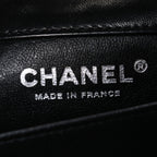 Lambskin Quilted Extra Mini Rectangular Flap Black