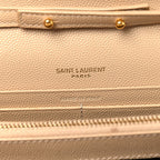 Grain De Poudre Matelasse Chevron Monogram Chain Wallet Nude Powder
