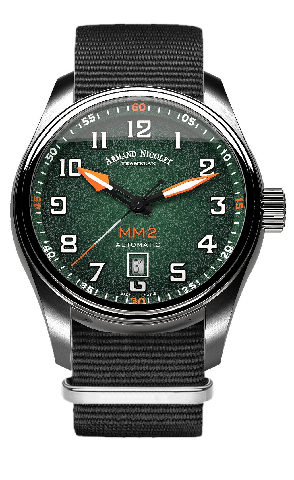 Armand Nicolet Men's Watch MM2 Date 43mm Green