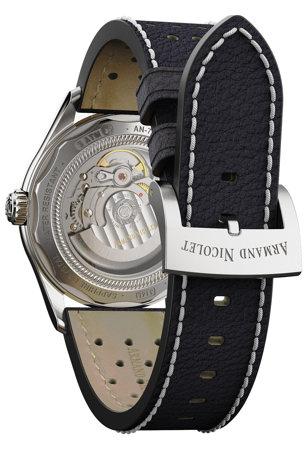 Armand Nicolet Men's Watch MM2 Date 41mm Black