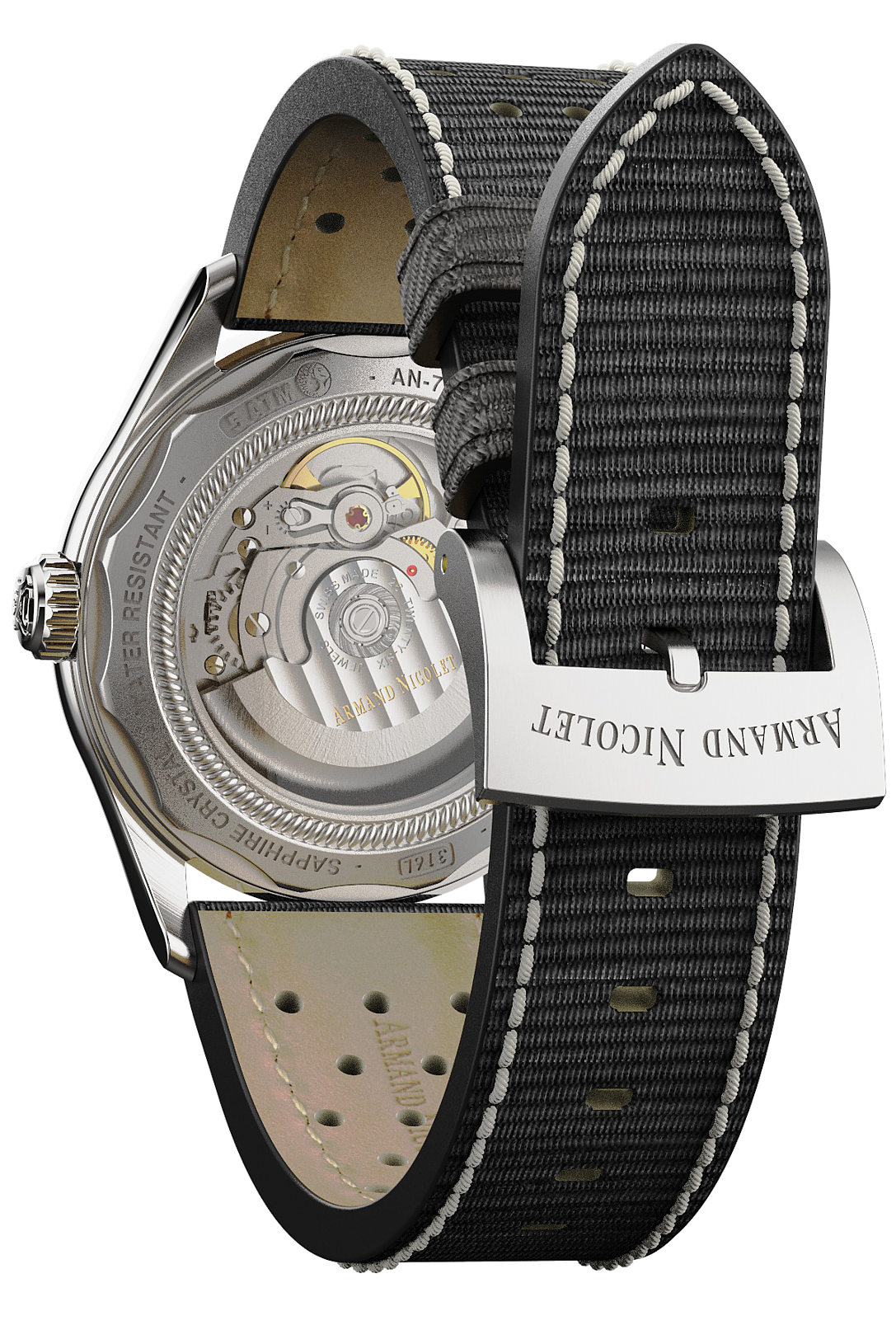 Armand Nicolet Men's Watch MM2 Date 41mm Black
