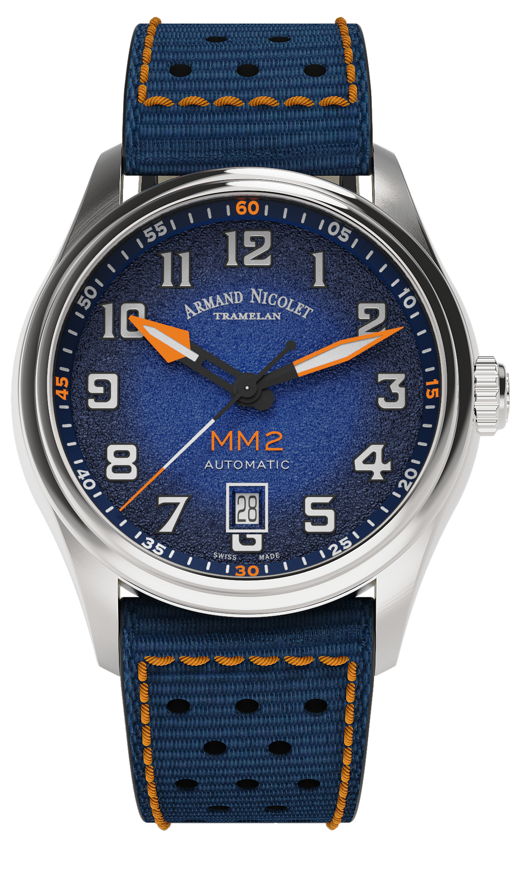 Armand Nicolet Men's Watch MM2 Date 41mm Blue