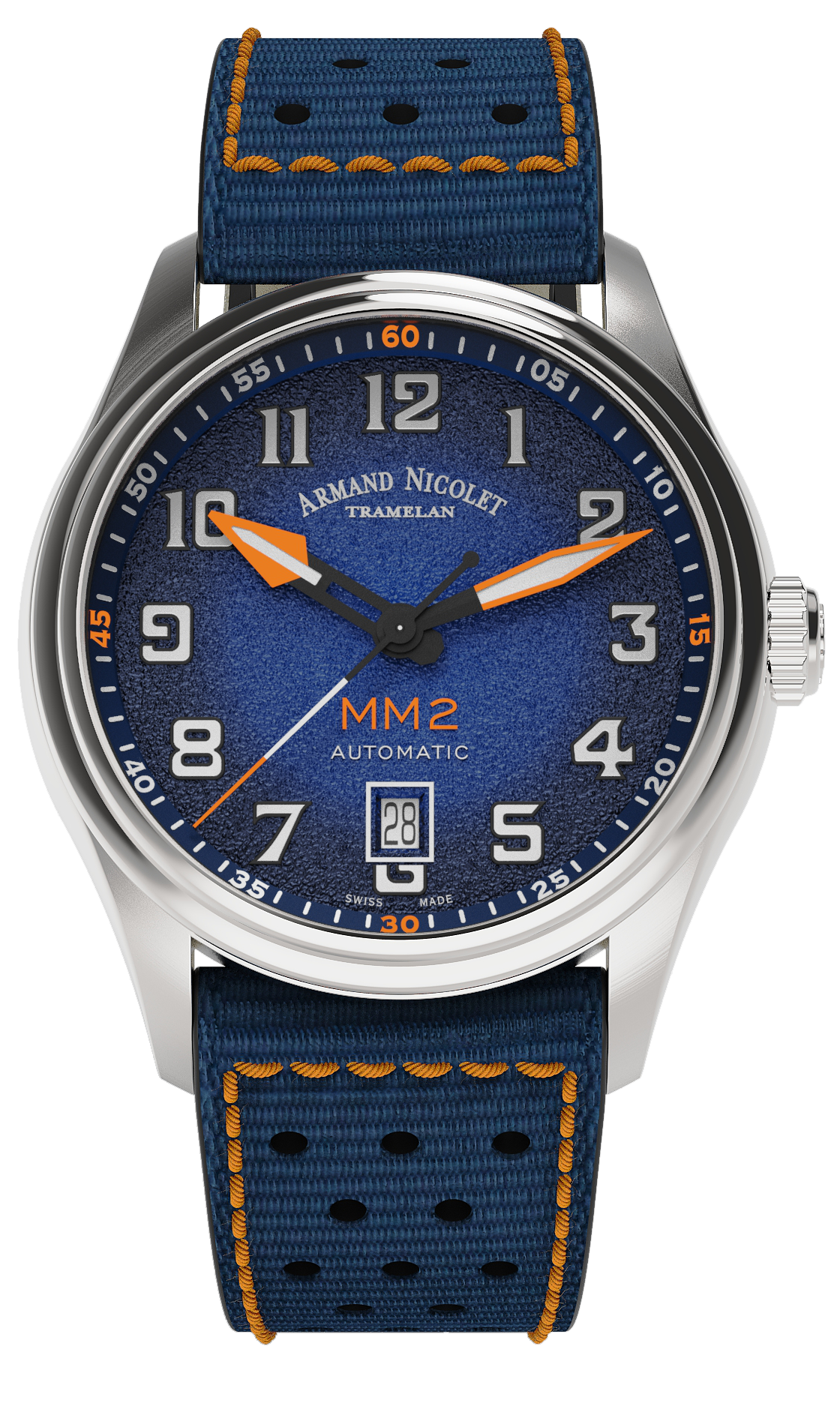 Armand Nicolet Men's Watch MM2 Date 41mm Blue