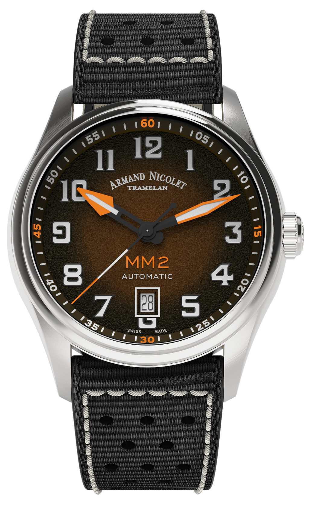 Armand Nicolet Men's Watch MM2 Date 41mm Black