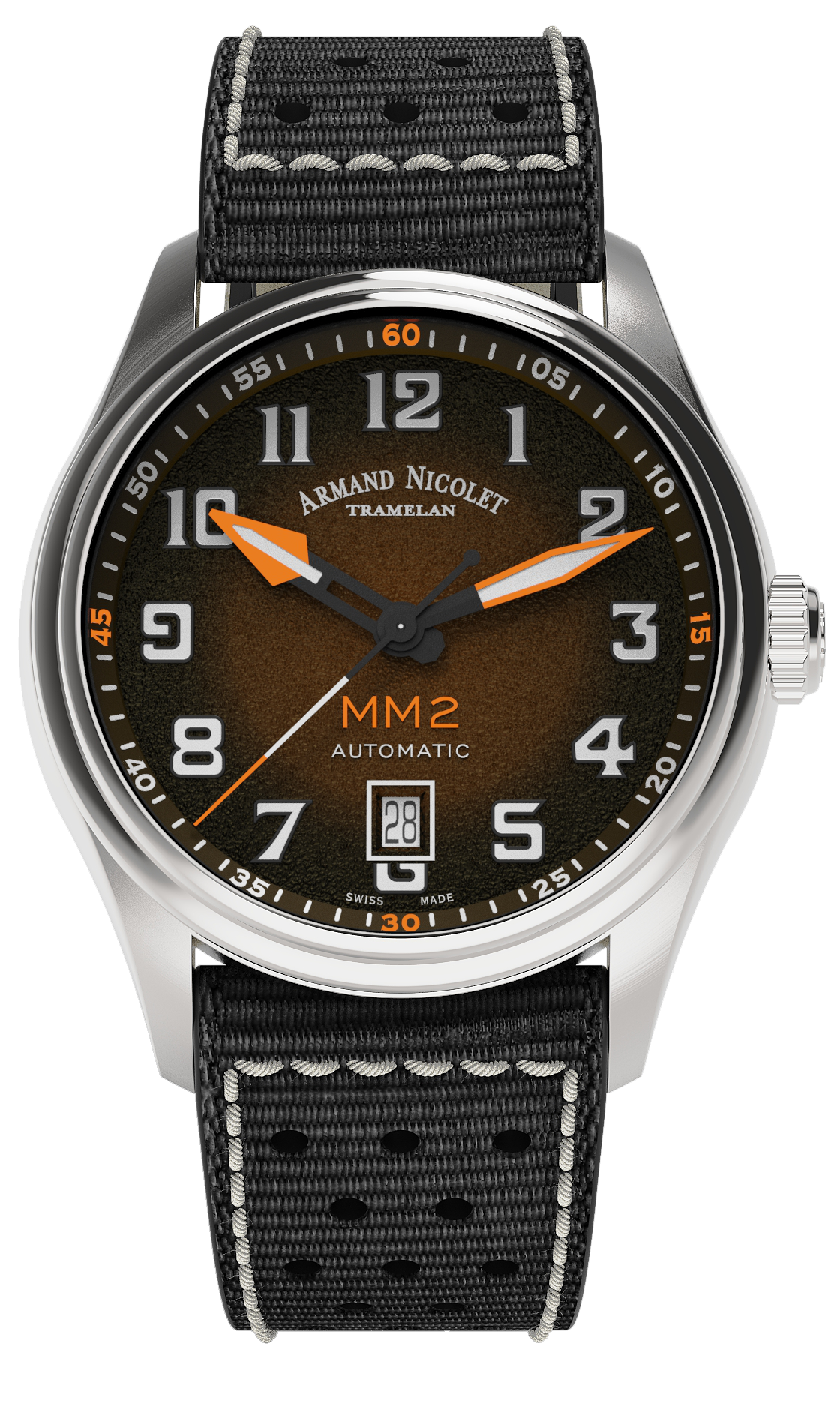 Armand Nicolet Men's Watch MM2 Date 41mm Black