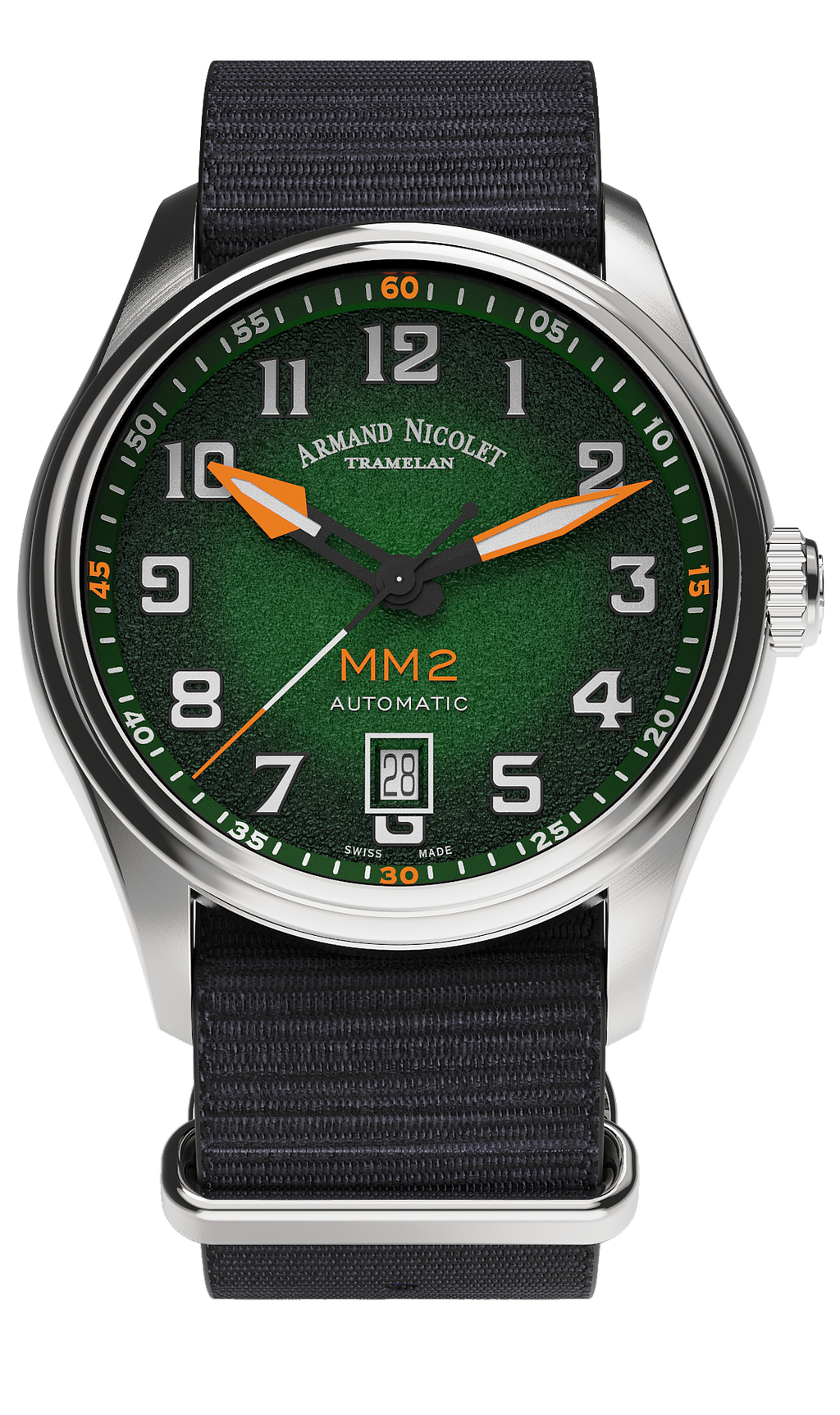 Armand Nicolet Men's Watch MM2 Date 41mm Green