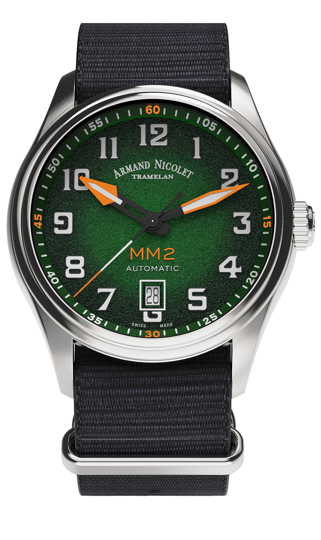 Armand Nicolet Men's Watch MM2 Date 41mm Green