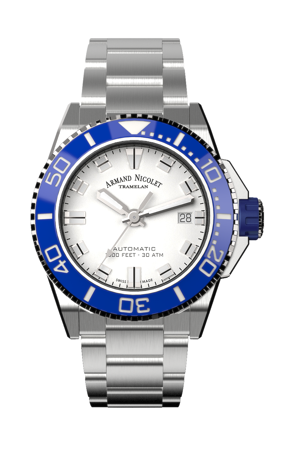 Armand Nicolet Men's Watch JS9 Date 41mm Silver