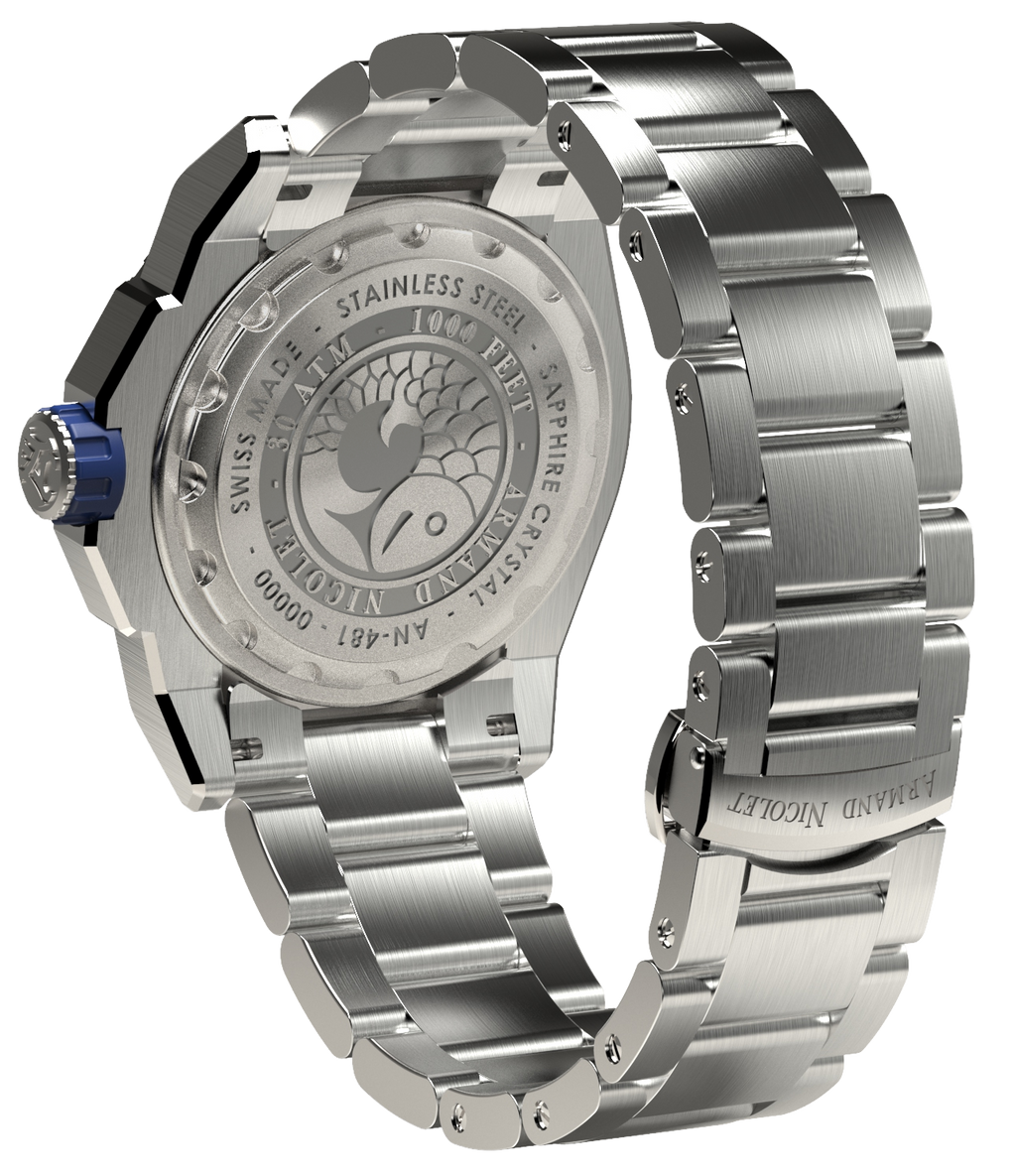 Armand Nicolet Men's Watch JS9 Date 41mm Silver