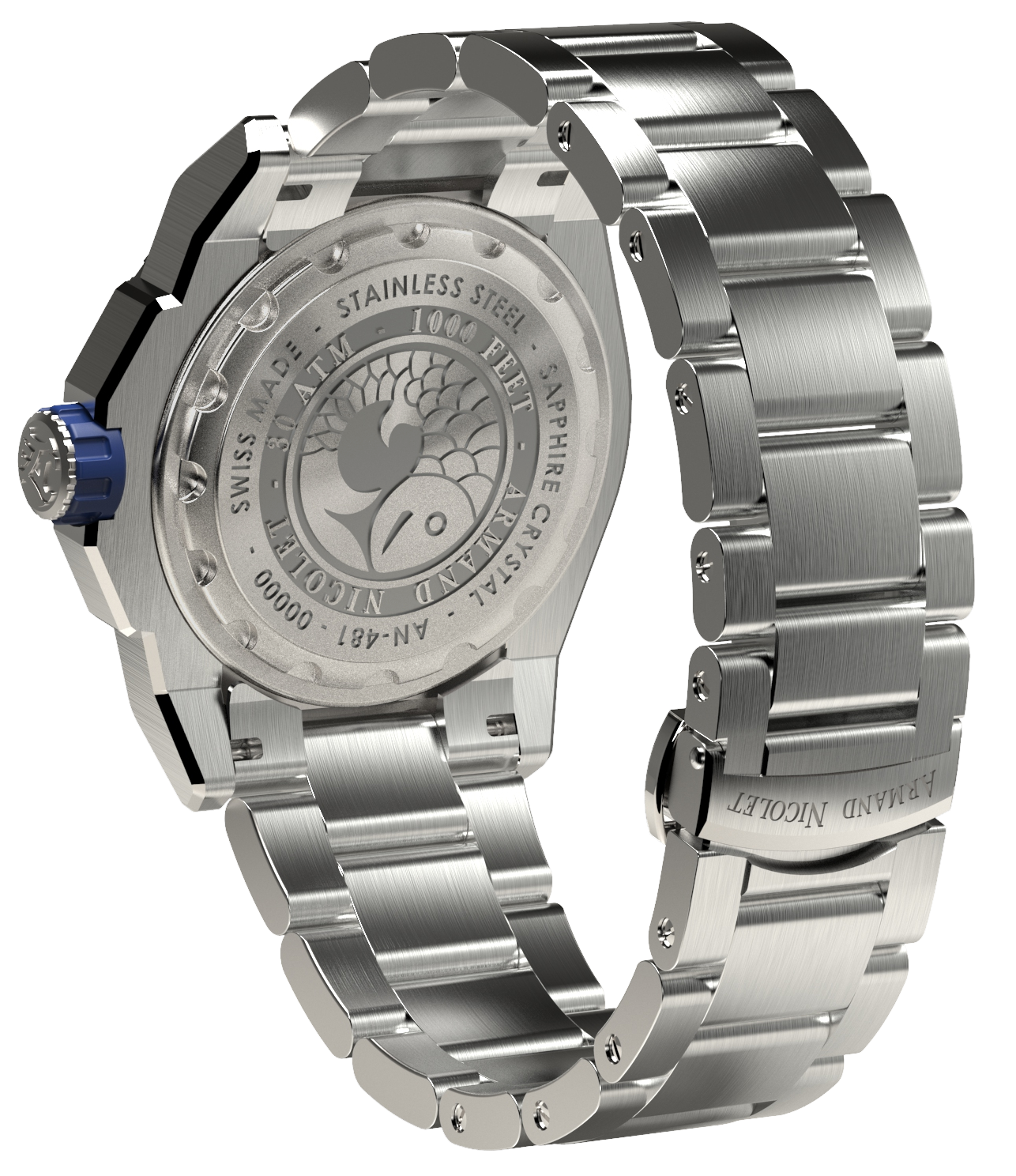 Armand Nicolet Men's Watch JS9 Date 41mm Silver