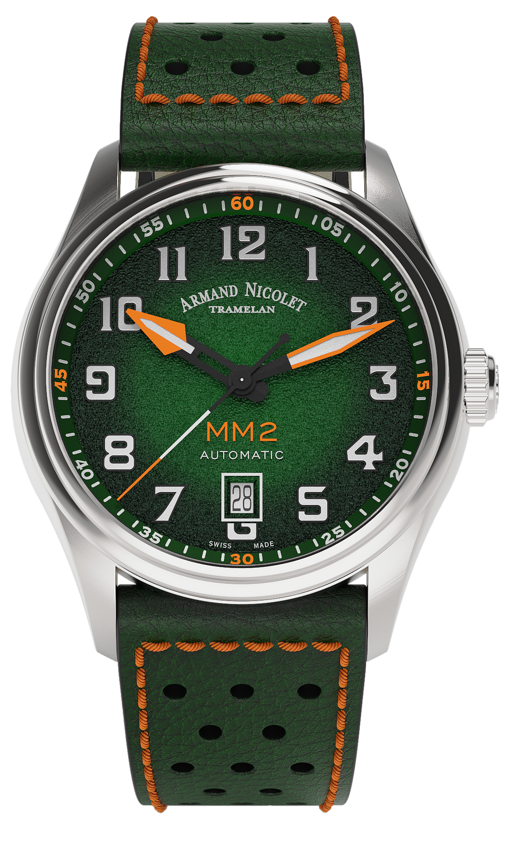 Armand Nicolet Men's Watch MM2 Date 41mm Green