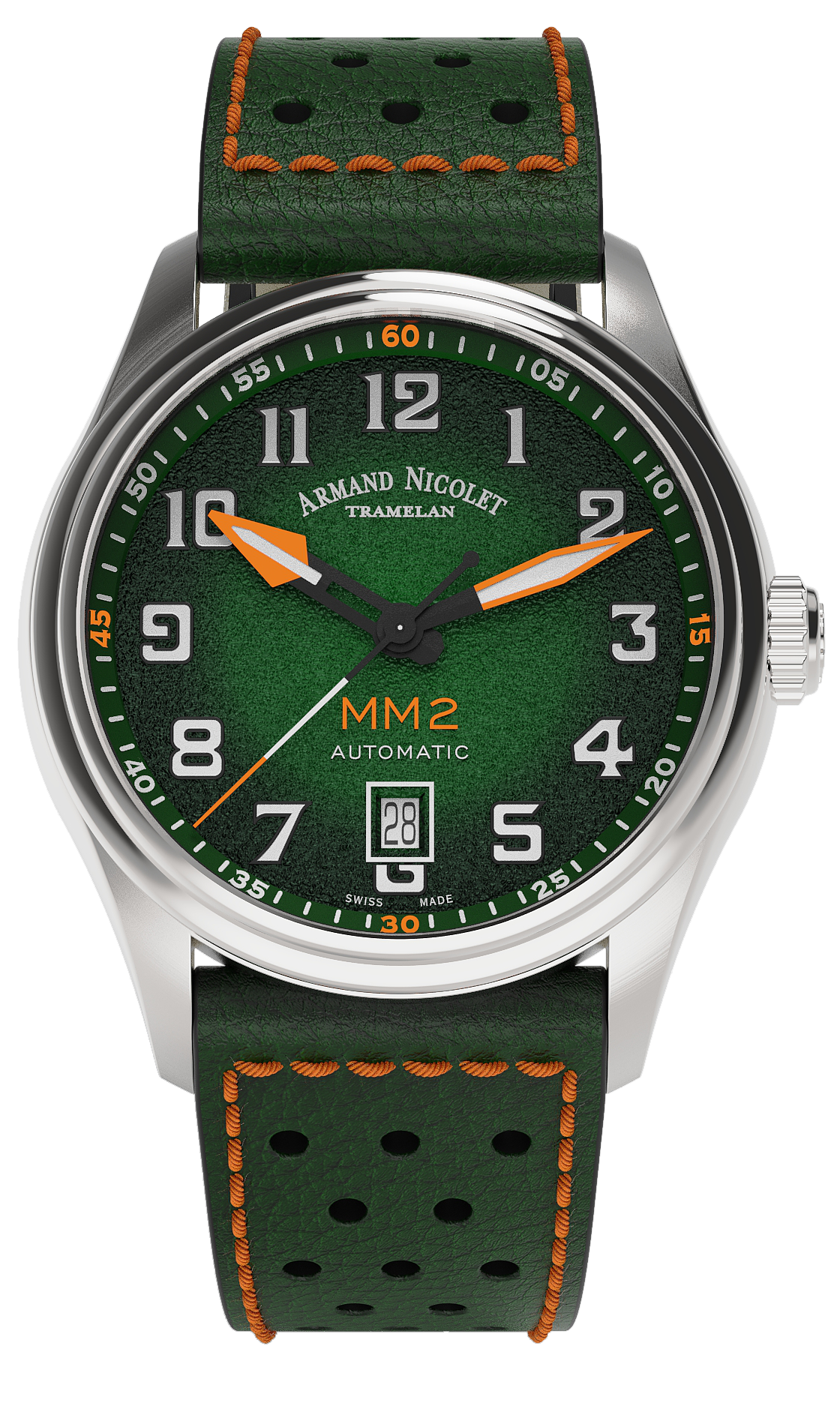 Armand Nicolet Men's Watch MM2 Date 41mm Green