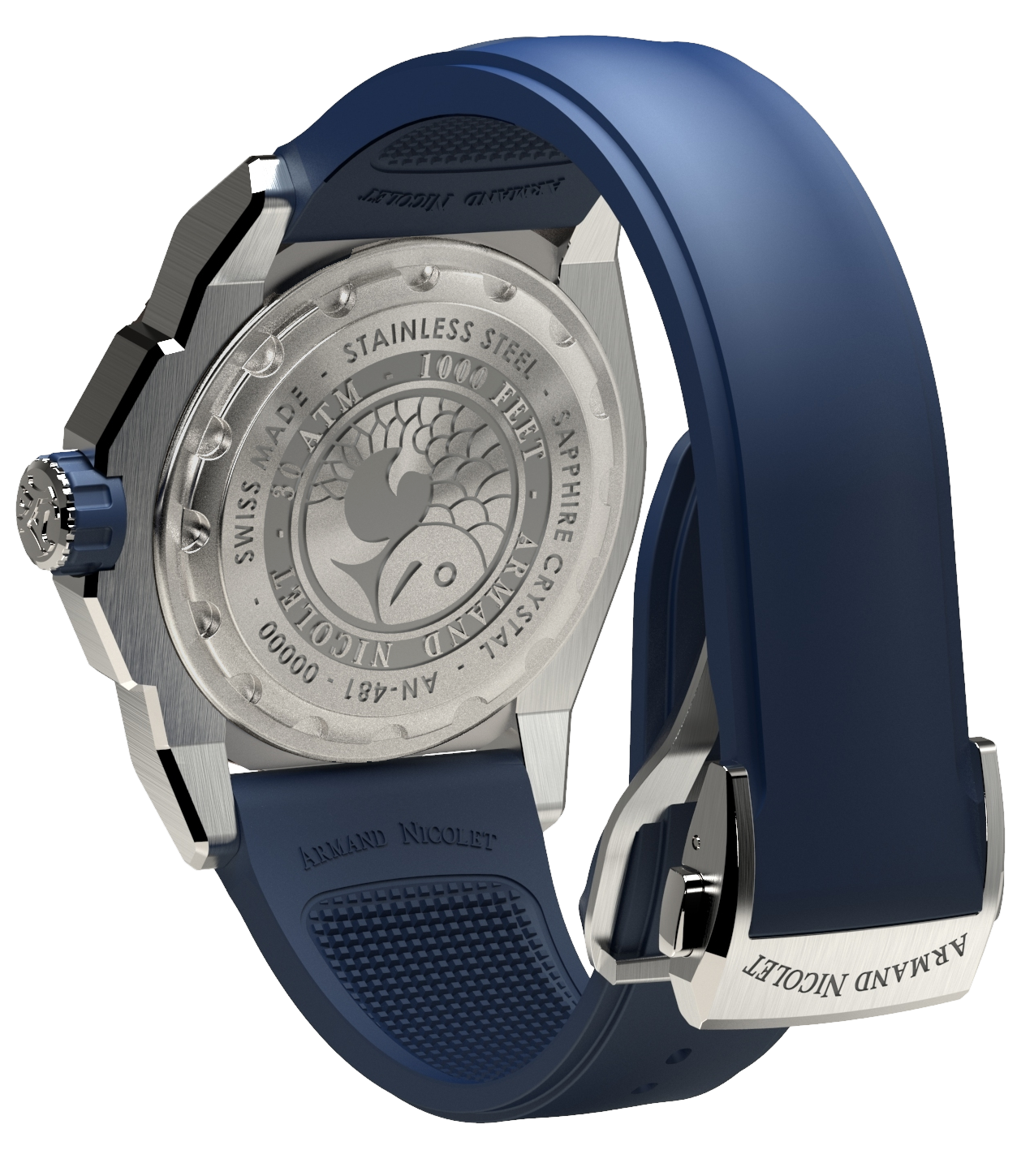Armand Nicolet Men's Watch JS9 Date 41mm Blue Silver