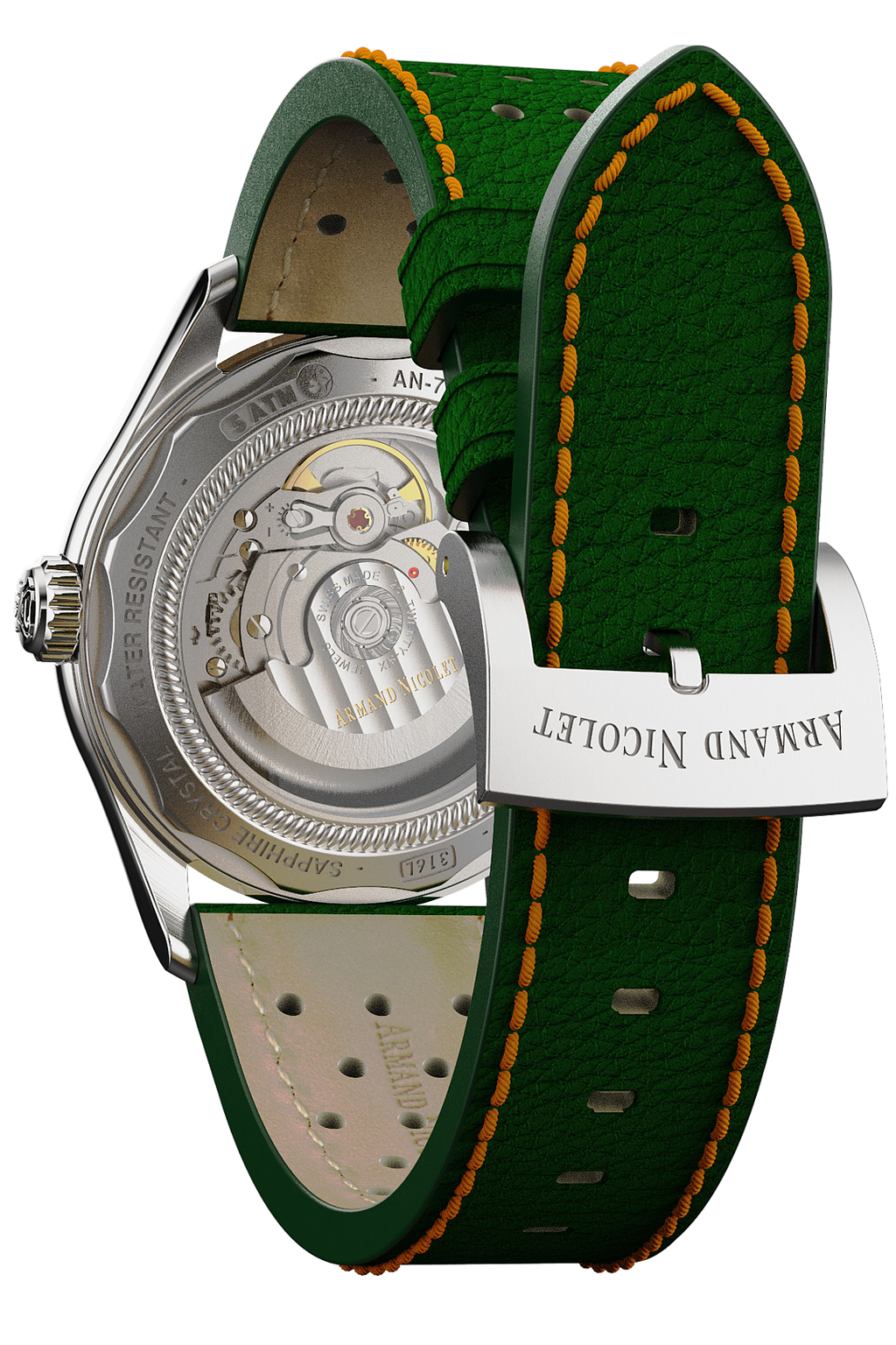 Armand Nicolet Men's Watch MM2 Date 41mm Green