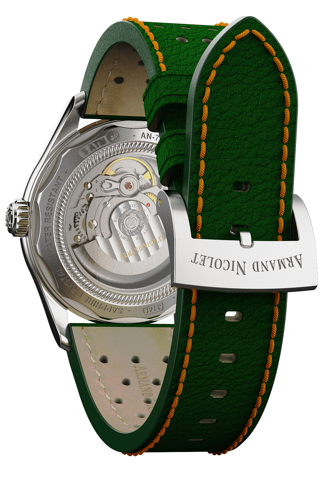 Armand Nicolet Men's Watch MM2 Date 41mm Green