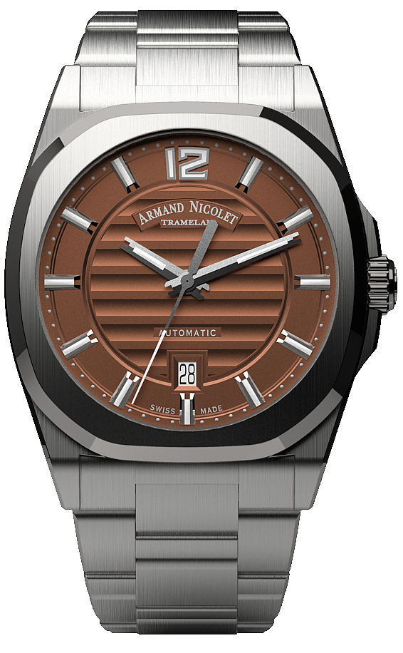 Armand Nicolet Men's Watch J09 Date 41mm Brown