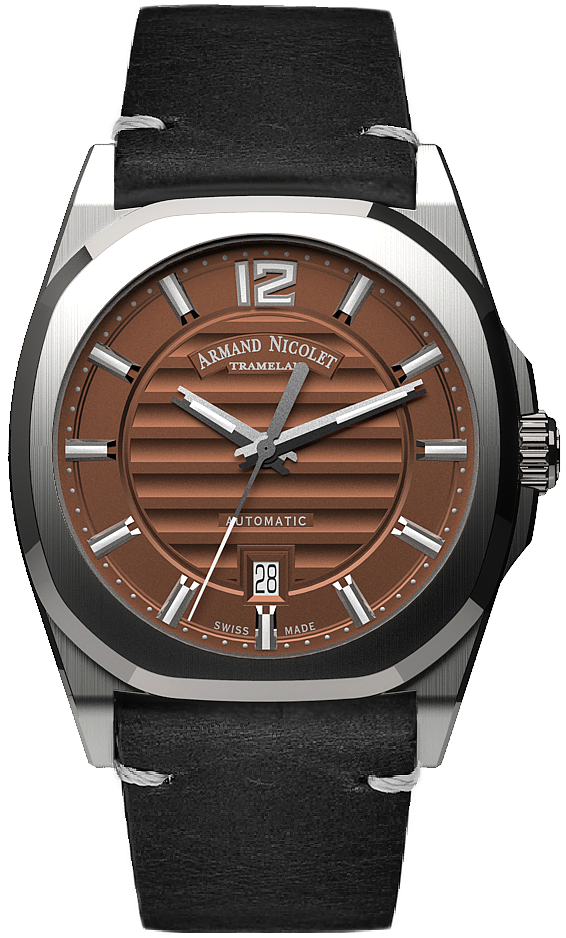 Armand Nicolet Men's Watch J09 Date 41mm Brown