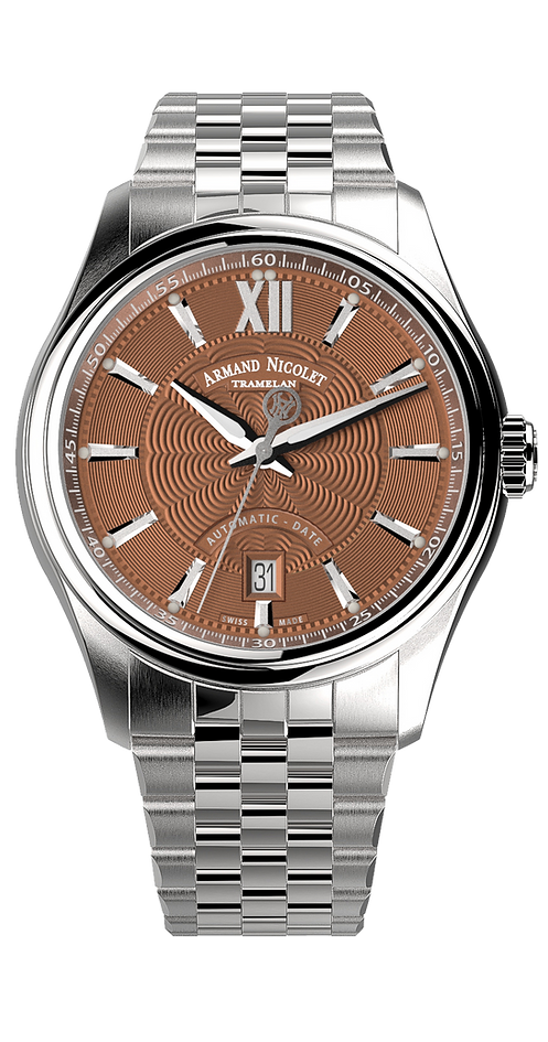 Armand Nicolet Men's Watch M02 Date 41mm Copper