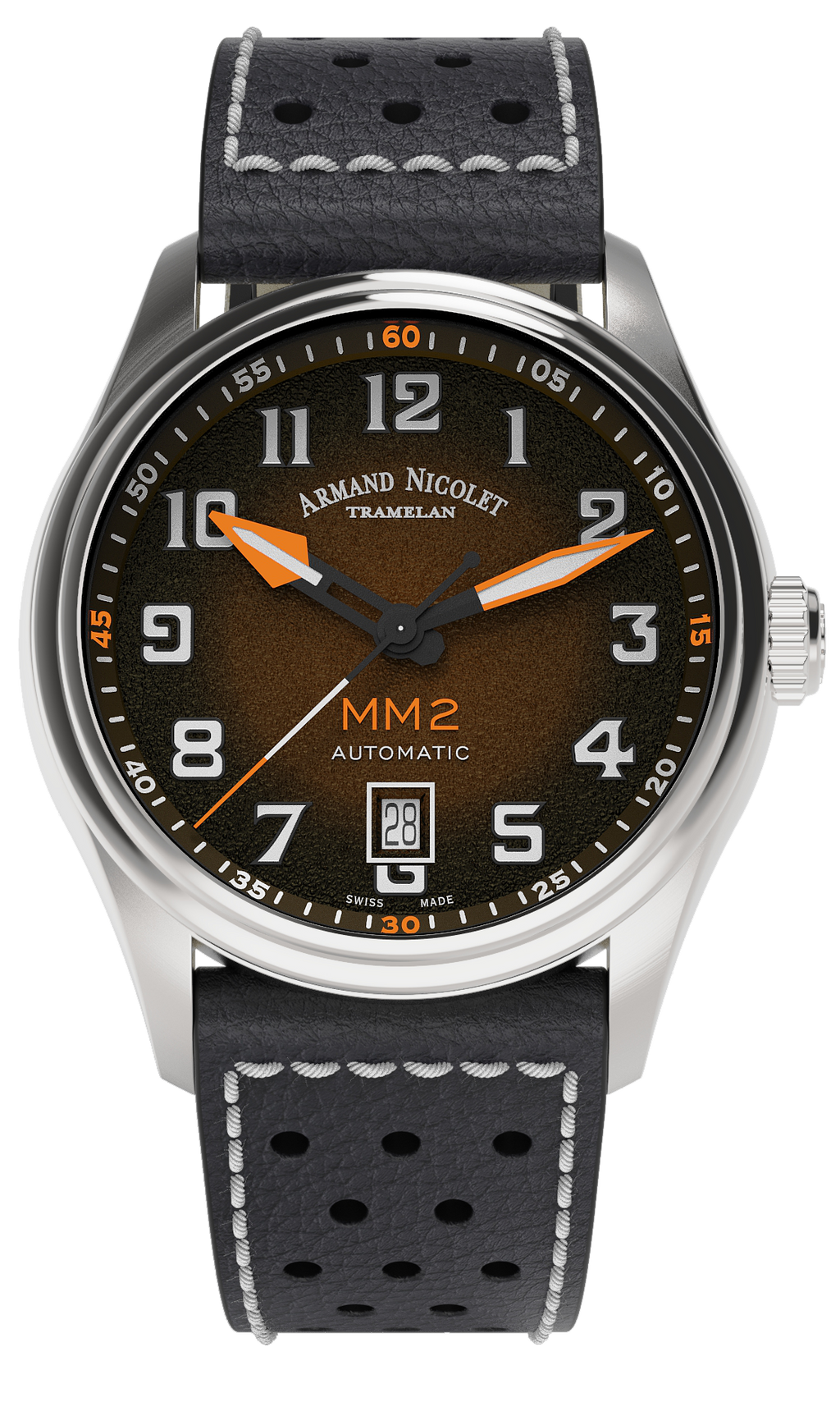 Armand Nicolet Men's Watch MM2 Date 41mm Black