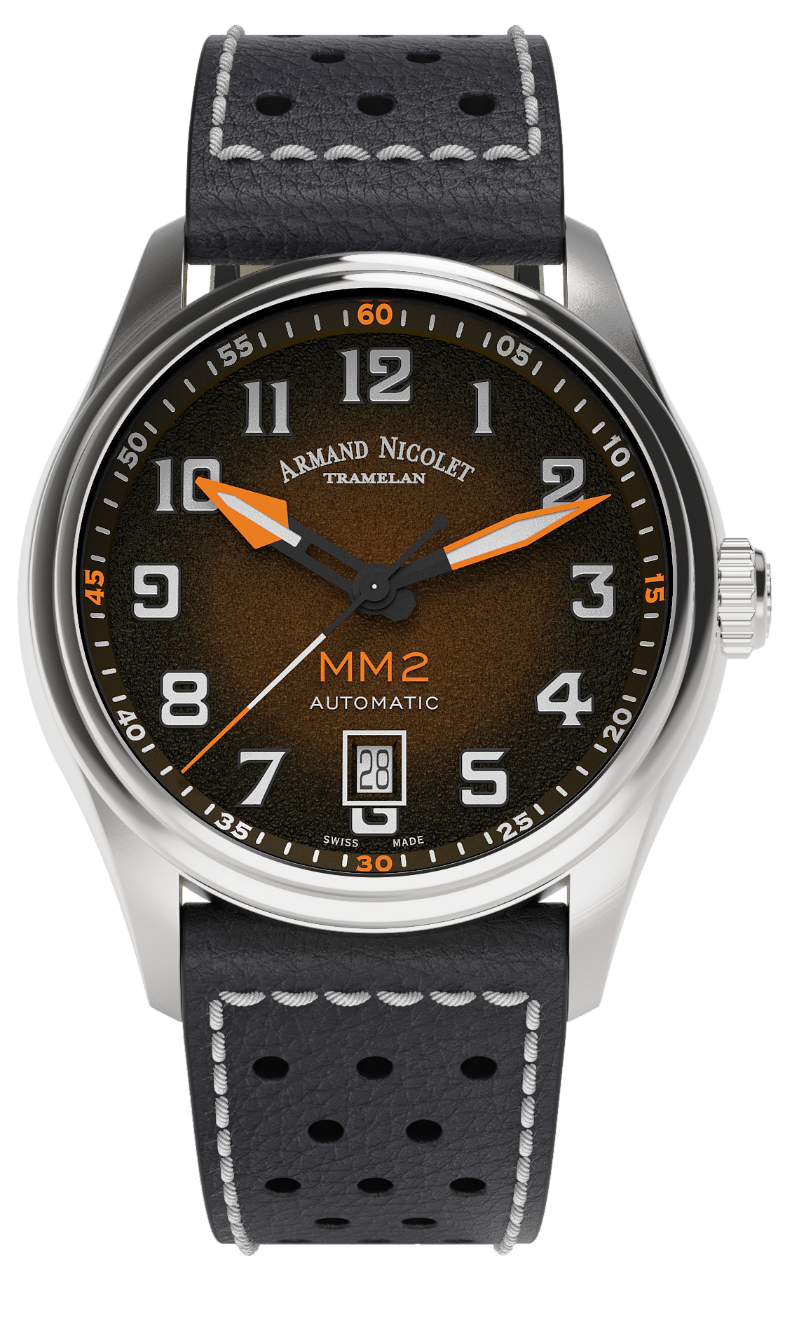 Armand Nicolet Men's Watch MM2 Date 41mm Black