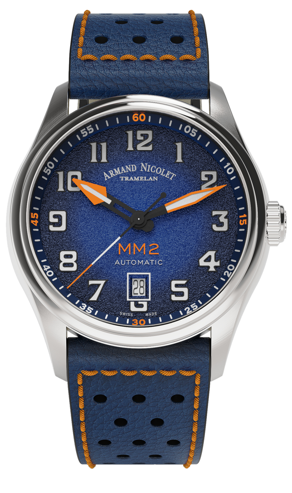 Armand Nicolet Men's Watch MM2 Date 41mm Blue