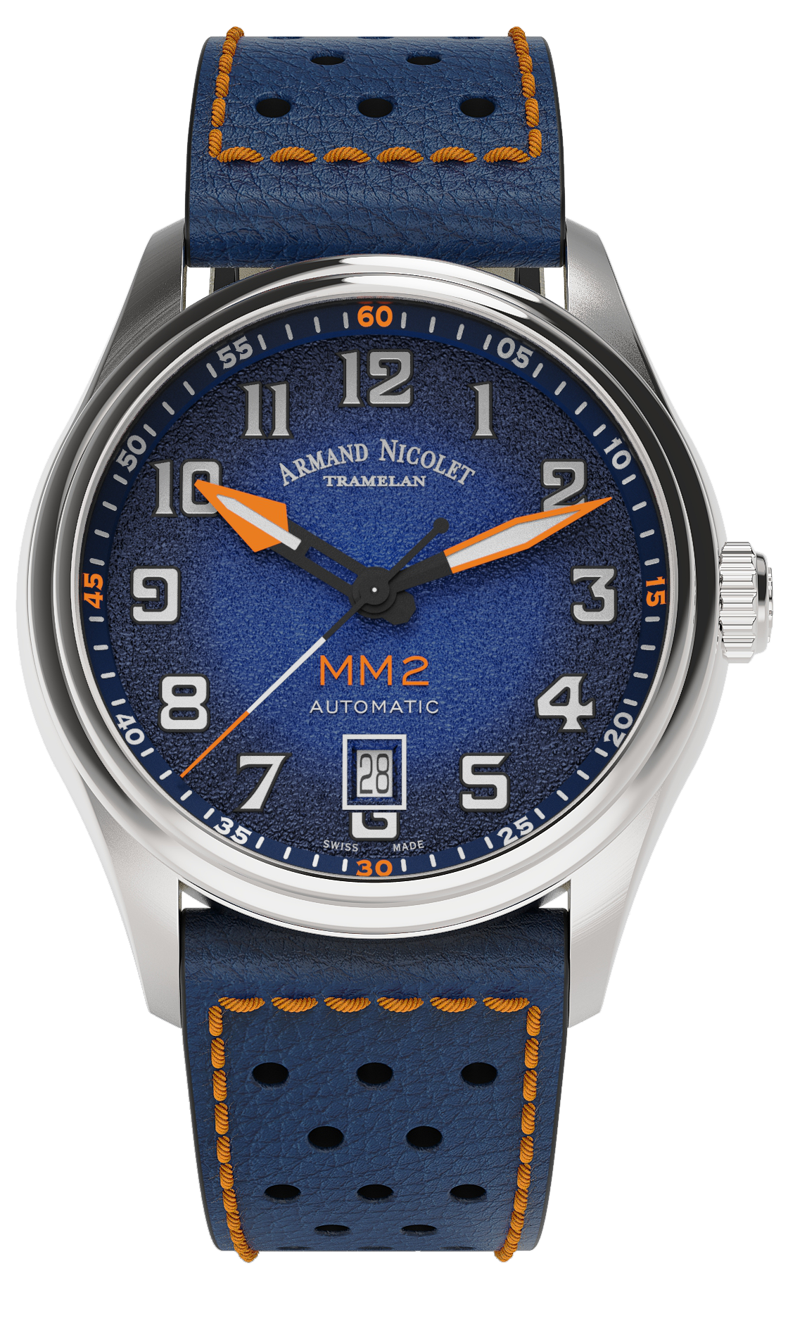 Armand Nicolet Men's Watch MM2 Date 41mm Blue