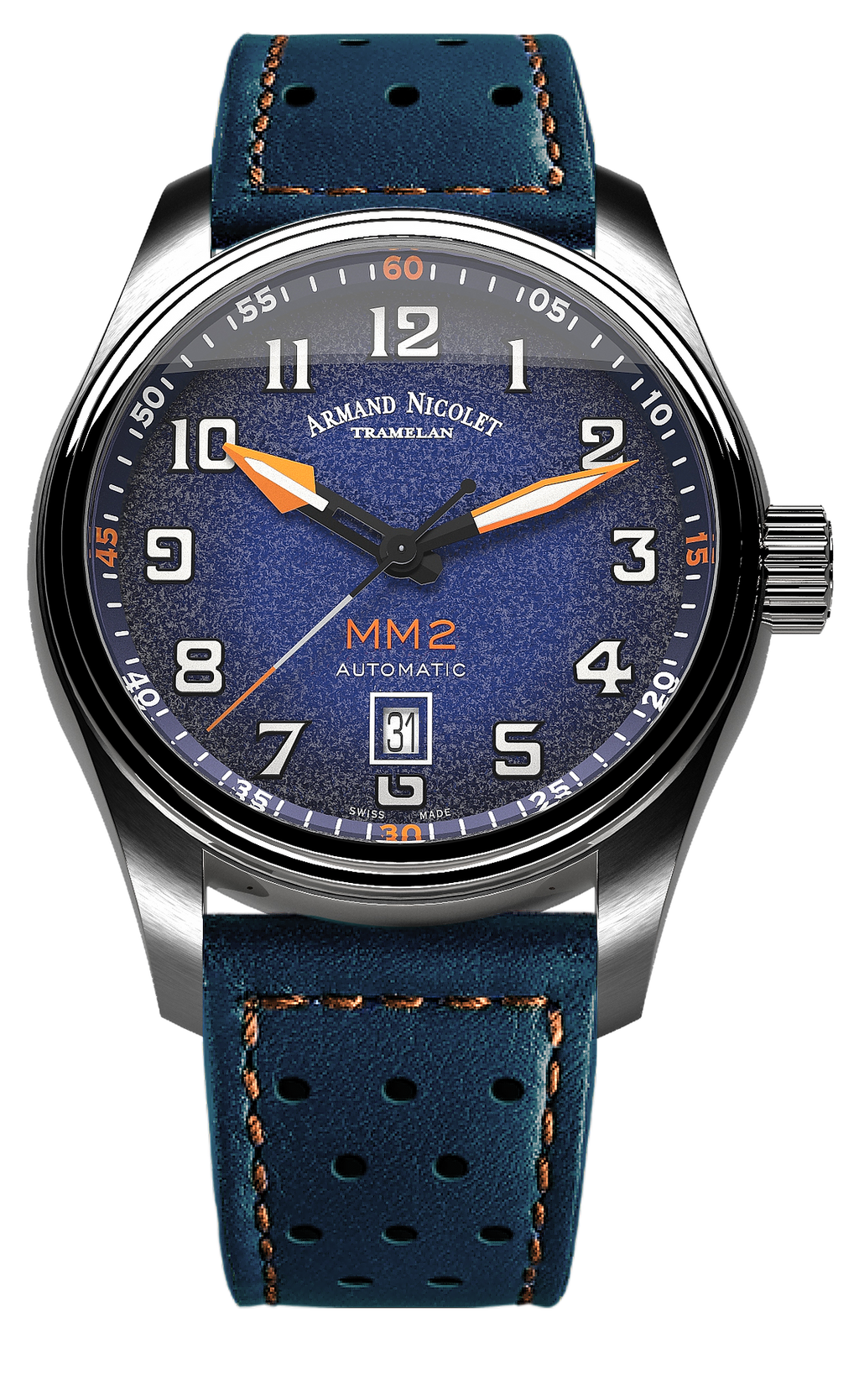 Armand Nicolet Men's Watch MM2 Date 43mm Blue