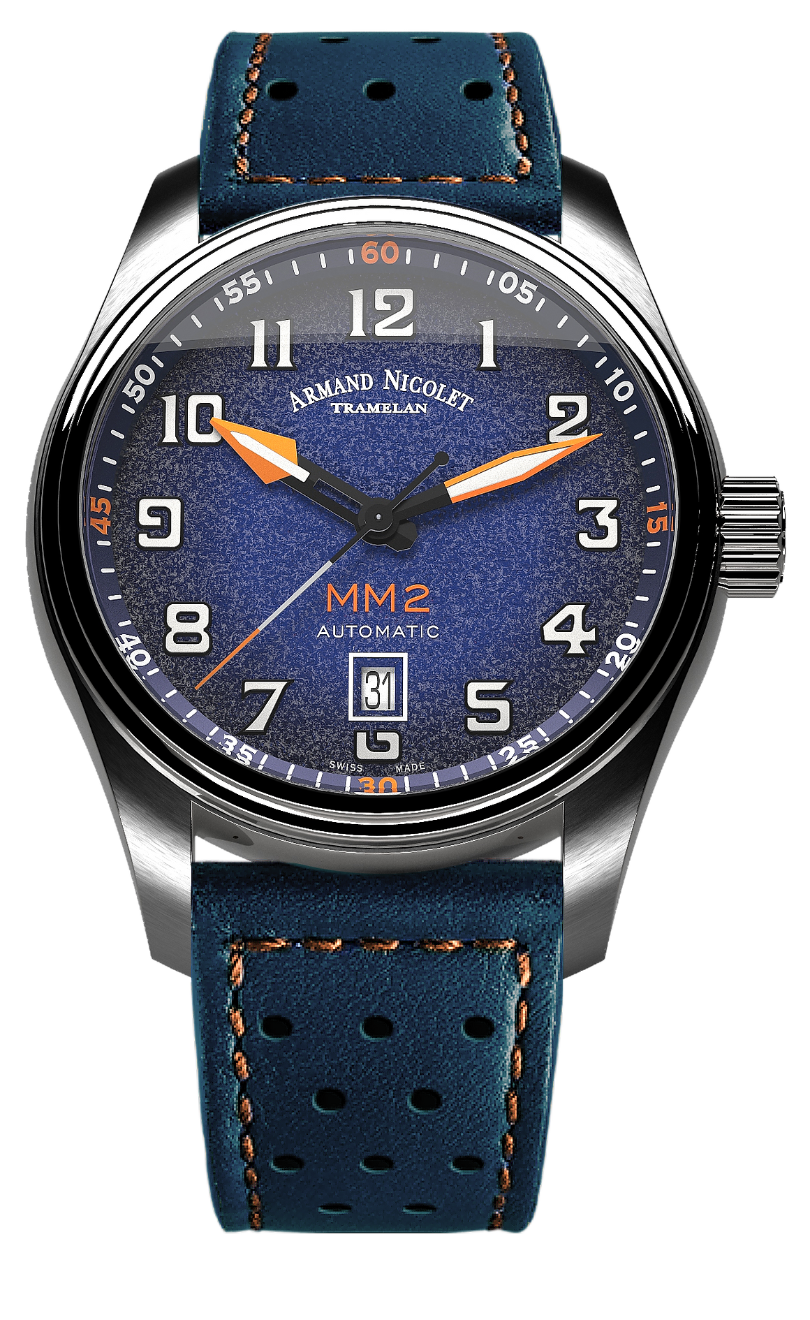 Armand Nicolet Men's Watch MM2 Date 43mm Blue