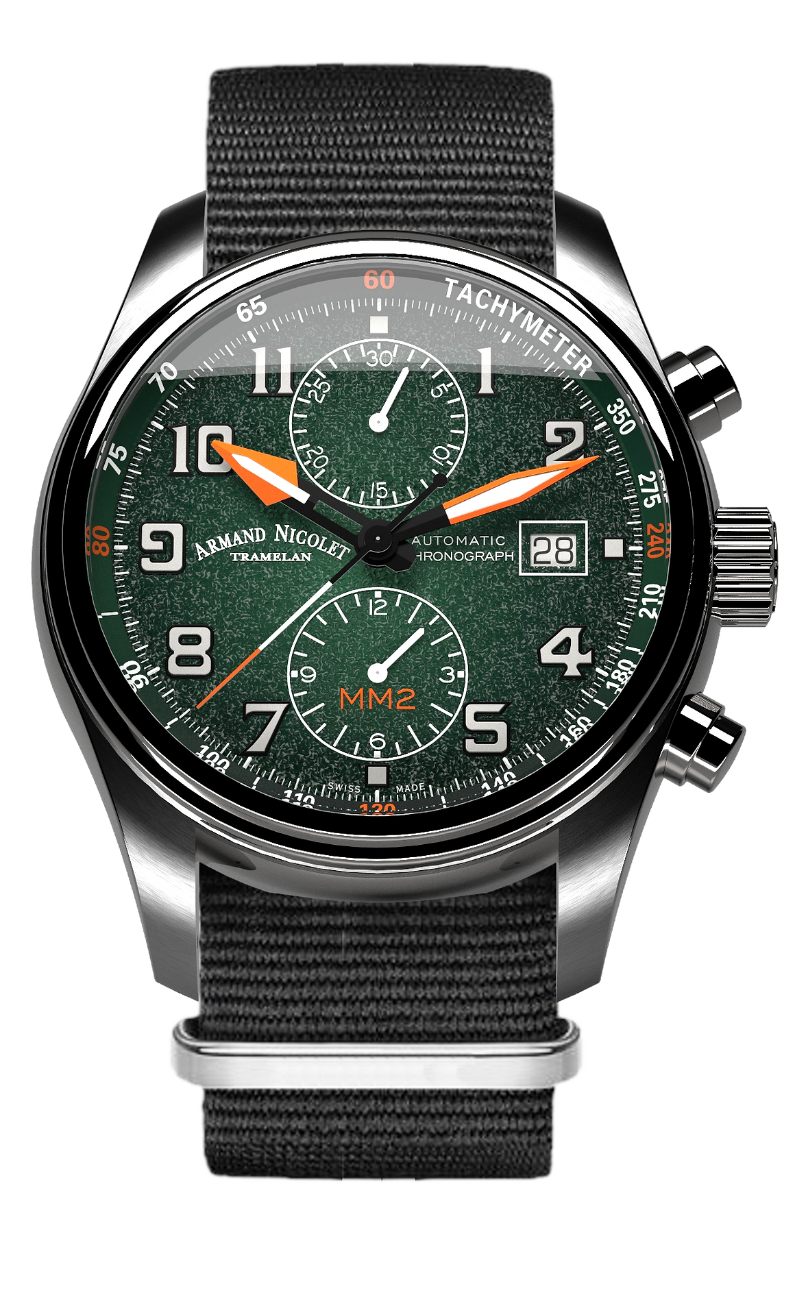 Armand Nicolet Men's Watch MM2 Chronograph 43mm Green