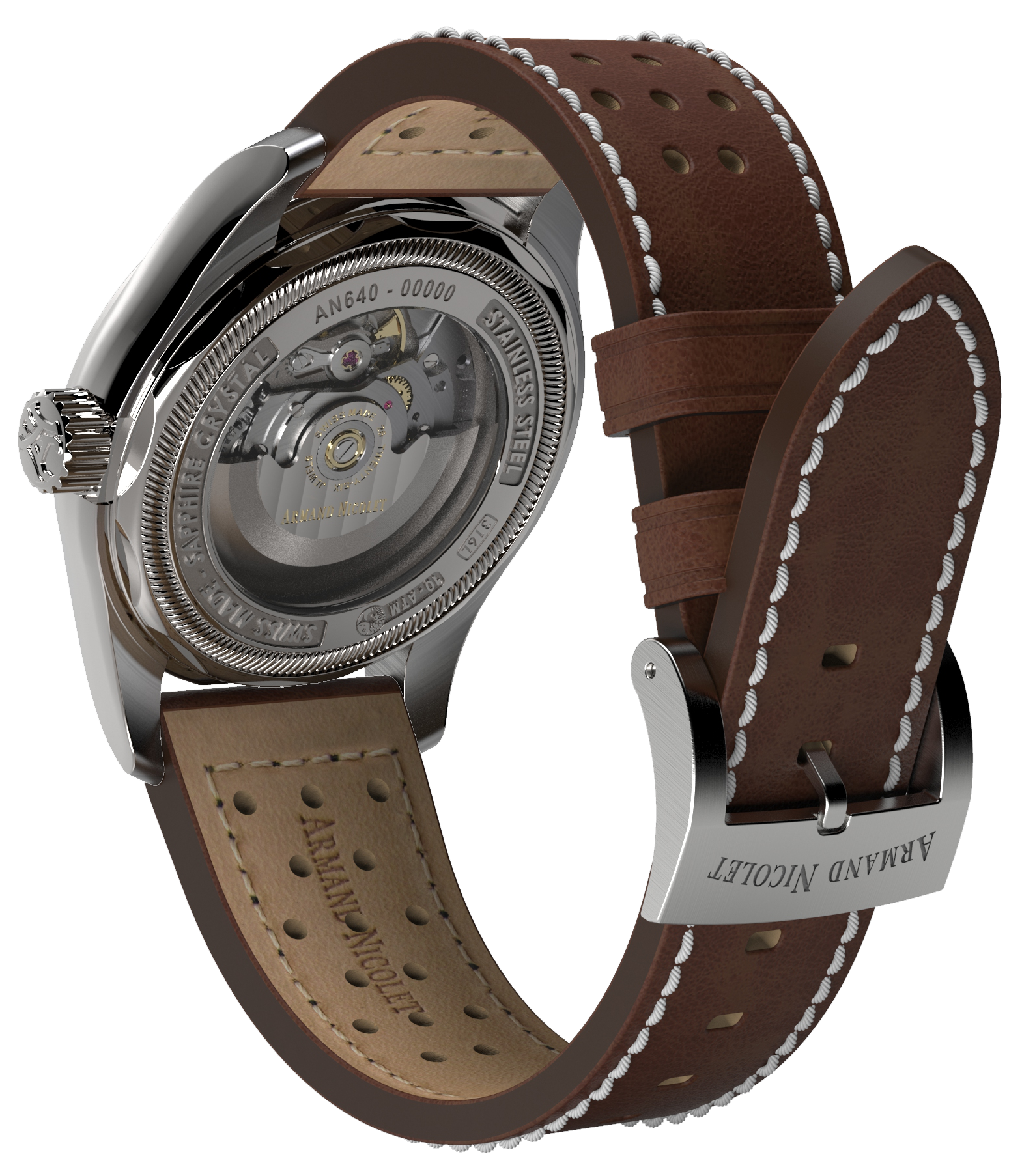 Armand Nicolet Men's Watch MM2 Date 43mm Beige
