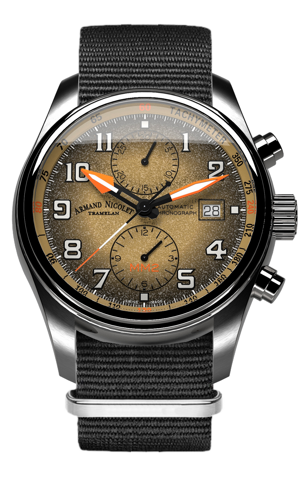 Armand Nicolet Men's Watch MM2 Chronograph 43mm Beige