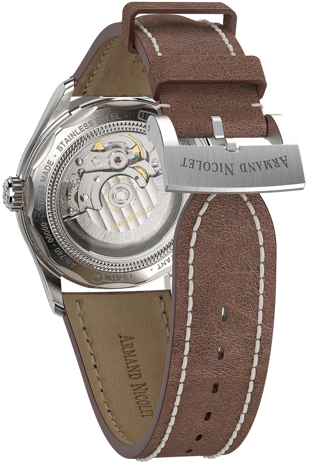 Armand Nicolet Men's Watch M02 Date 41mm Brown Copper