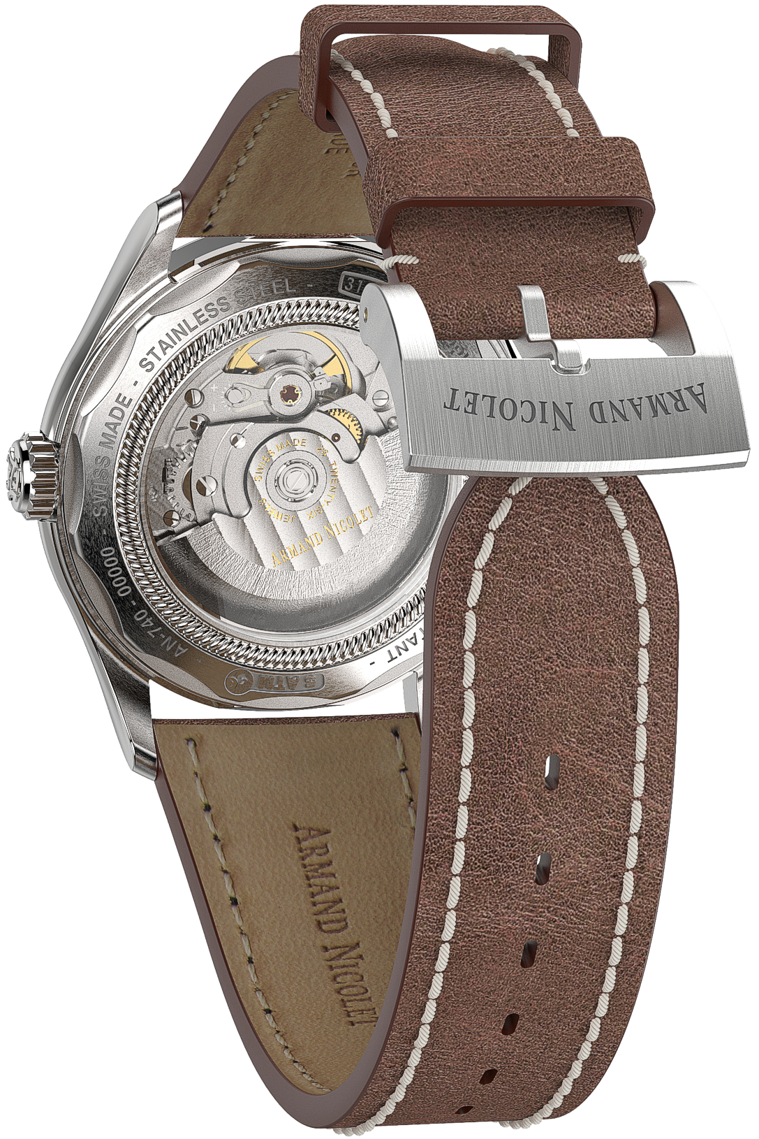 Armand Nicolet Men's Watch M02 Date 41mm Brown Copper