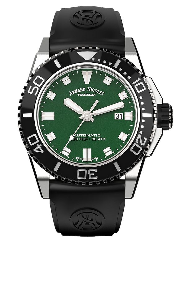 Armand Nicolet Men's Watch JS9 Date 44mm Green
