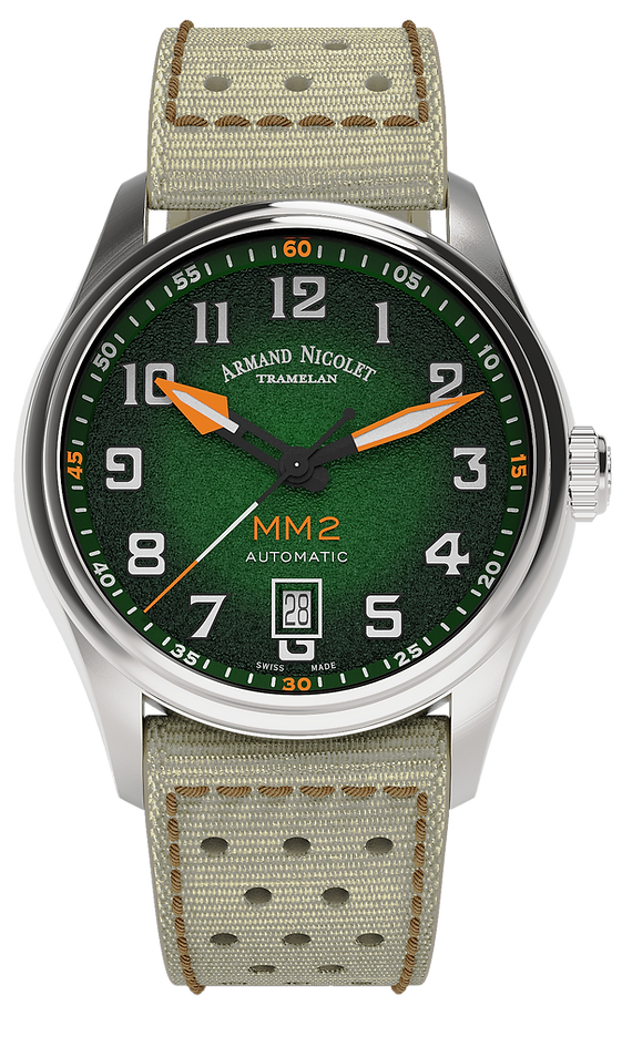 Armand Nicolet Men's Watch MM2 Date 41mm Green
