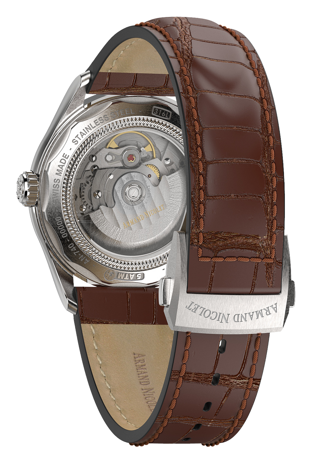 Armand Nicolet Men's Watch M02 Date 41mm Silver