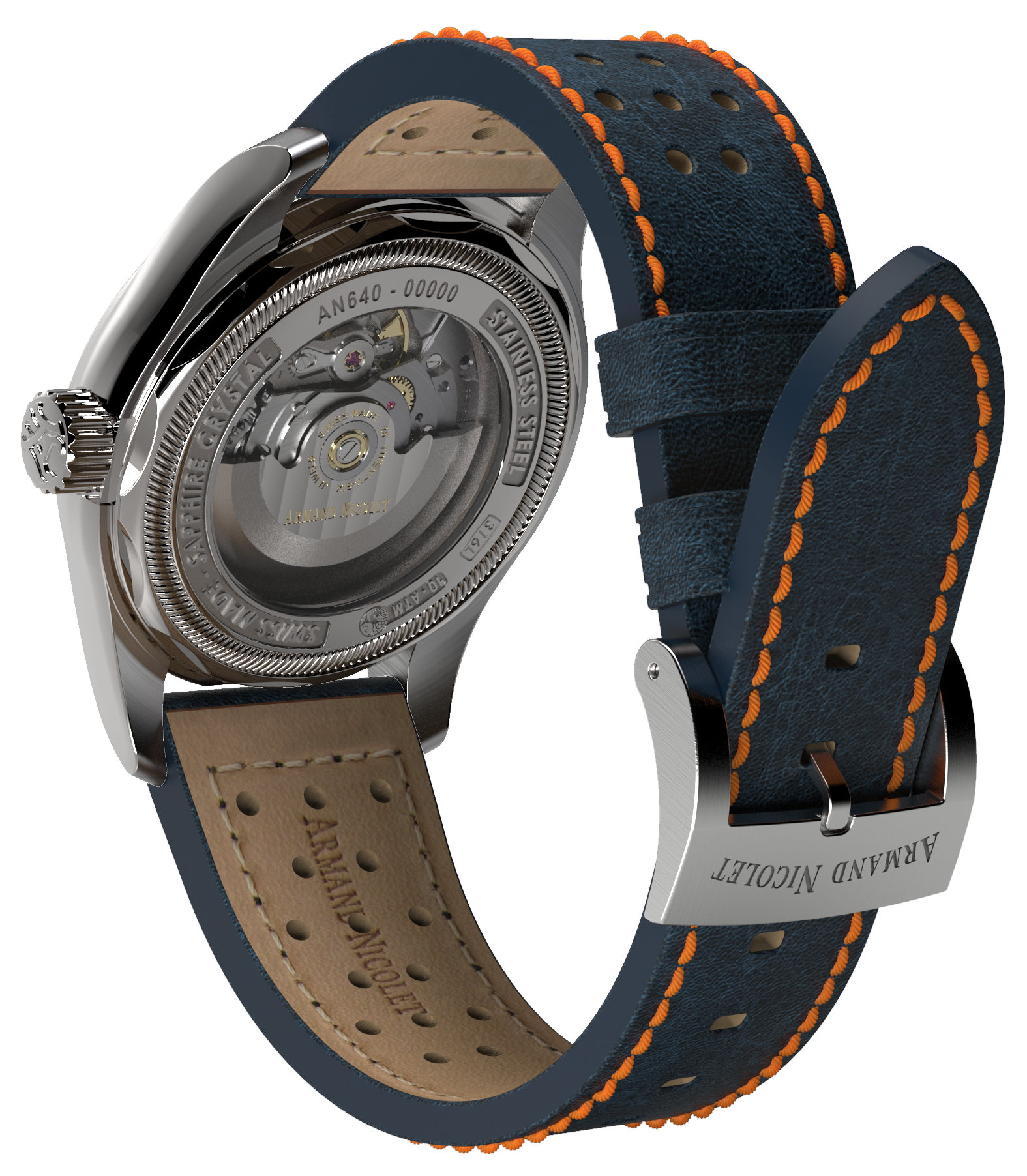 Armand Nicolet Men's Watch MM2 Date 43mm Blue