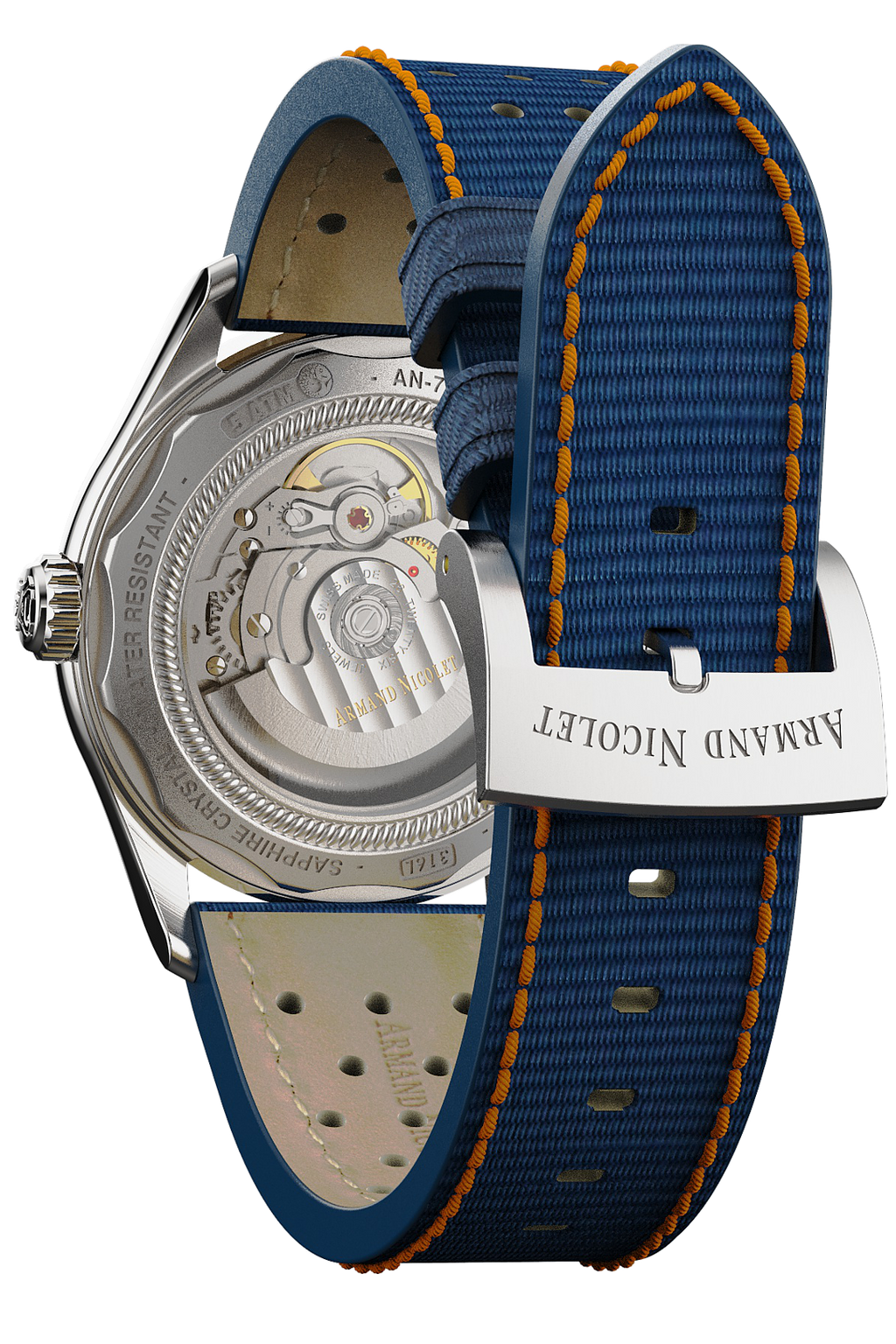 Armand Nicolet Men's Watch MM2 Date 41mm Blue