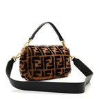Shearling Vitello Dolce Macro FF 1974 Baguette Tobacco Black