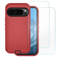Entronix Bundle Compatible with Pixel 9 Pro XL - Heavy Duty Case & 2 Clear Screen Protectors