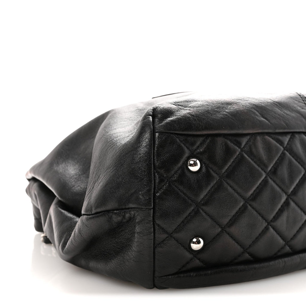 Calfskin Large Trianon Tote Black