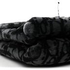 Oblique Mink Fur Saddle Soft Bag Dark Grey