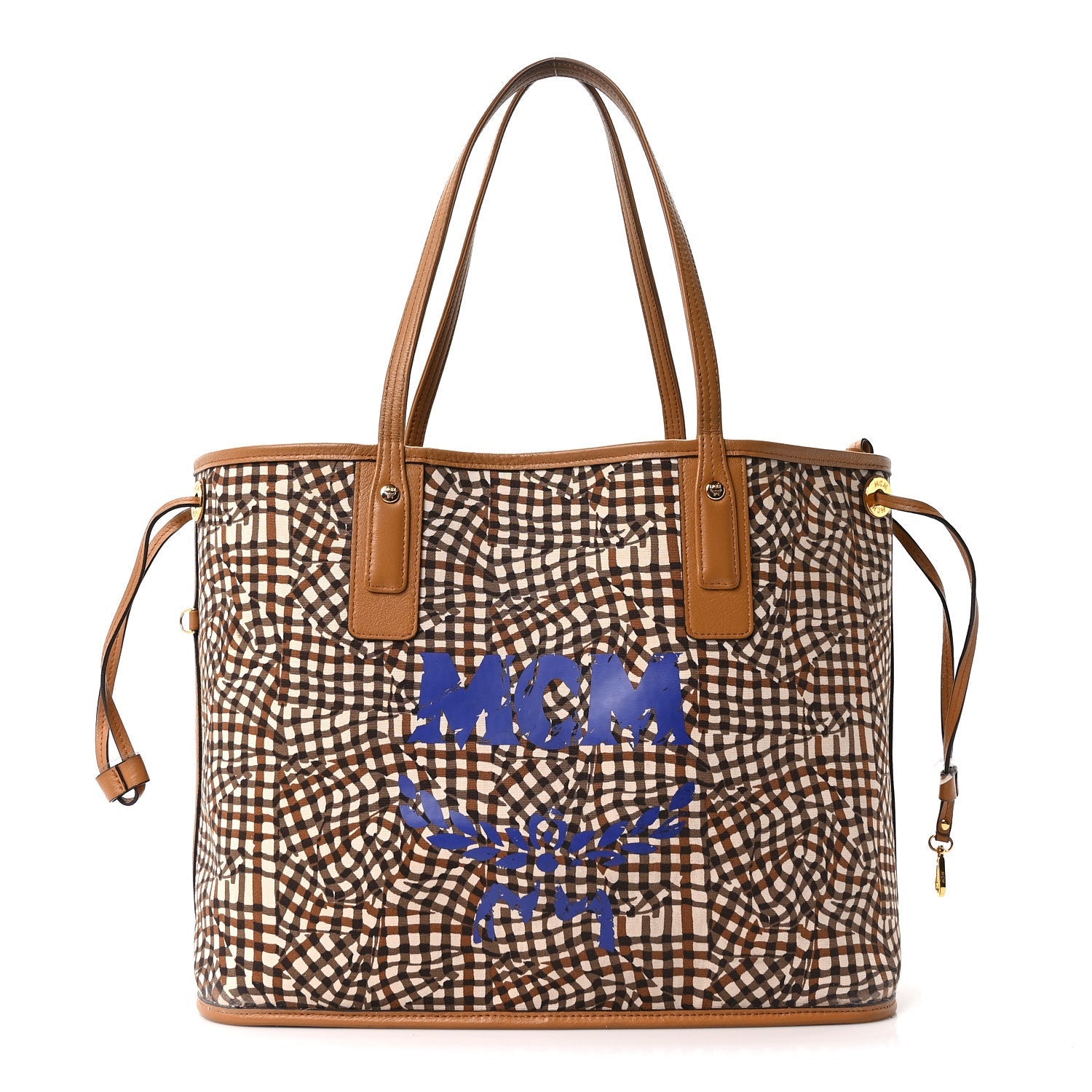 Visetos Medium Liz Reversible Shopper Tote Cognac