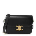 Shiny Calfskin Medium Triomphe Black