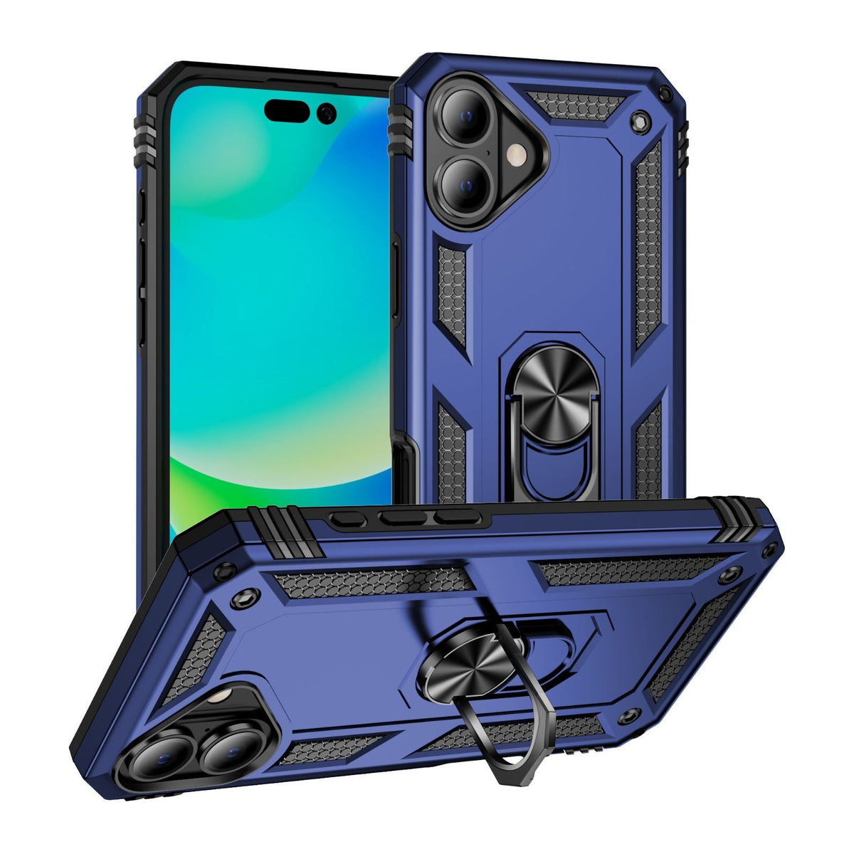 Entronix Case Compatible with iPhone 16 - Dual-Layer Guard Gripstand
