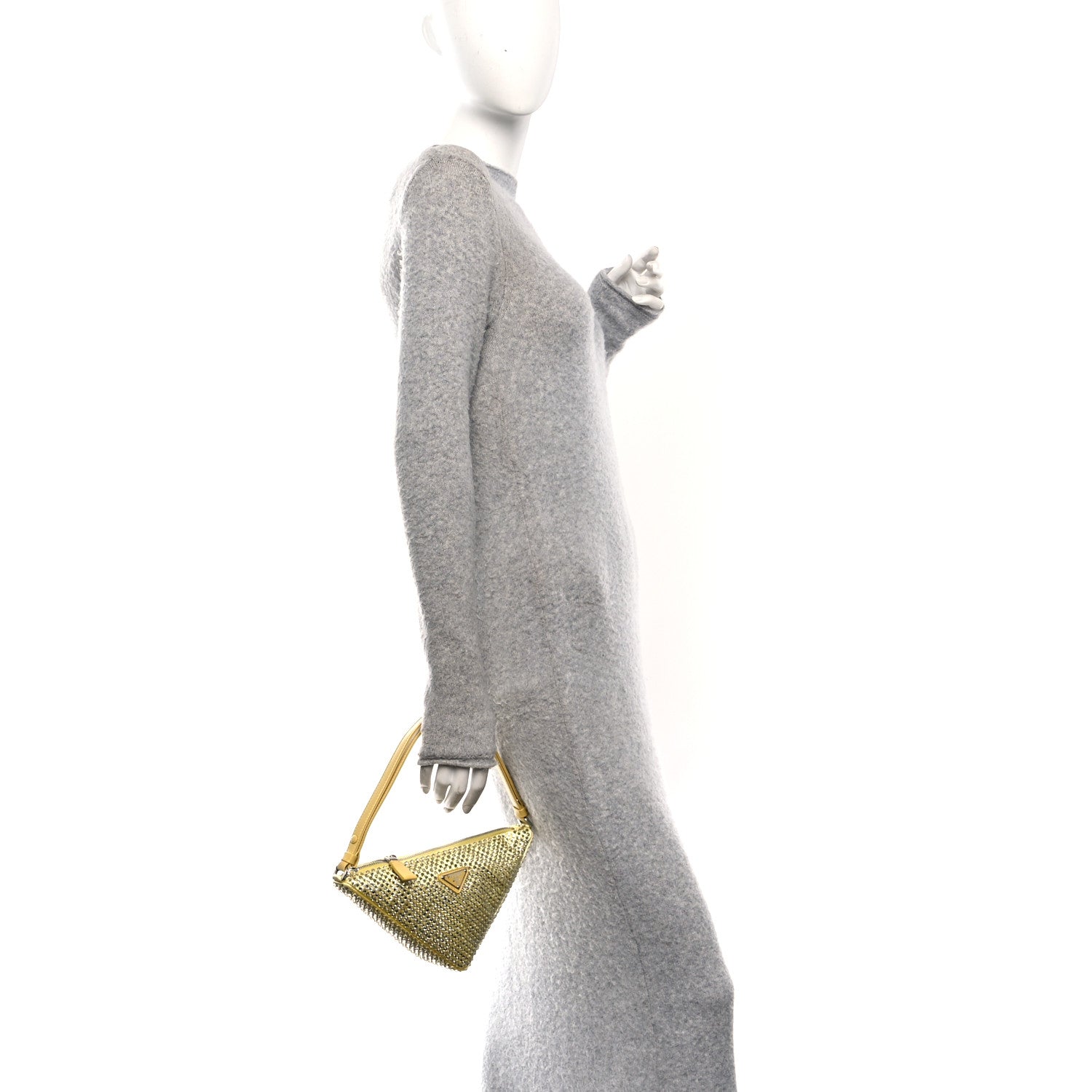 Satin Crystal Triangle Pouch Ananas