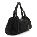 Zucchino Vitello Shoulder Bag Black Moro