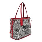 Visetos Medium Liz Reversible Shopper Tote Ruby Red
