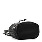 Tessuto Saffiano Ricamo Sequin Crystal Embellished Mini Re-Edition 1978 Bucket Bag Black